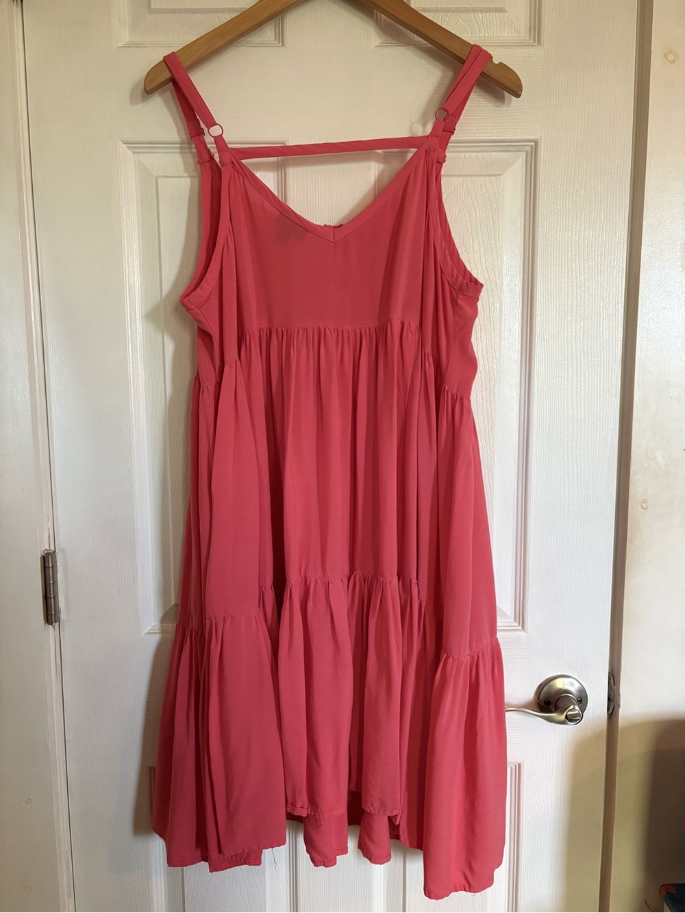 torrid Coral Pink Crochet-Yoke Tiered Sundress - Picture 2 of 5